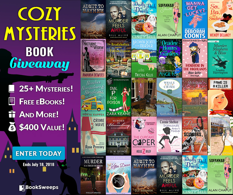 GRAPHIC: Cozy Mysteries Book Giveaway 2018 July