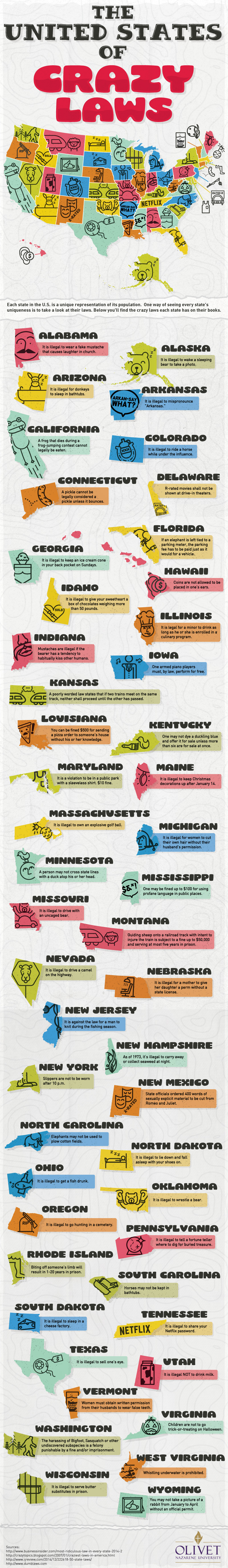 Graphic: The United States of CRAZY LAWS